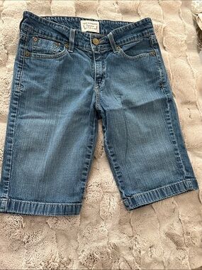 Levi Strauss Medium Wash Denim Knee-Length Bermuda Shorts